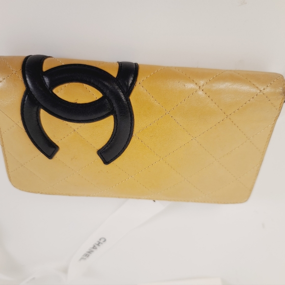 CHANEL Cambon Quilted Yen Light Brown Long Wallet - Picture 6 of 15